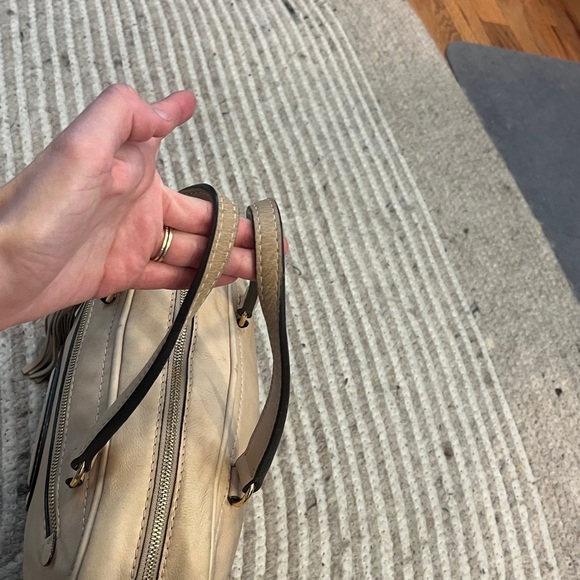 Vintage Loewe Nappa Leather Cream / Light Pink Mini Anagram Boston bag. - Picture 10 of 13